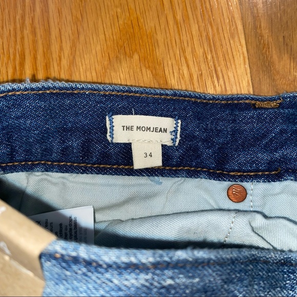 NWT Madewell Mom Jean High rise straight Denim Jeans 34 Downey Wash  AG375 - Picture 9 of 16